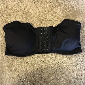 Black Strapless Women's Swim Top